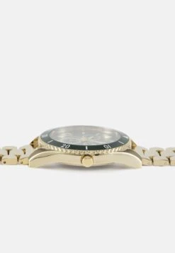 Pier One Unisex - Montre - Gold-Coloured/Green -Pier One 07c3b40d62da402687b89a45e2e07eaa