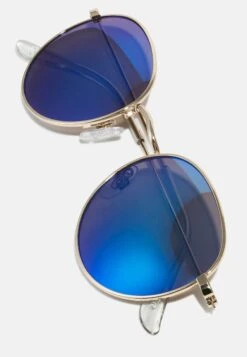 Pier One Unisex - Lunettes De Soleil - Gold-Coloured/Blue -Pier One 58667f5b91e7429a83a0090b1de6725c