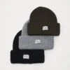 Pier One Unisex 3 Pack - Bonnet - Black/Grey/Khaki -Pier One 9564f57036ed4fc88176a8b2b7fa6091