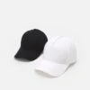 Pier One Unisex 2 Pack - Casquette - Black/White -Pier One c81afa5f2a2041ba9384bf535a217551